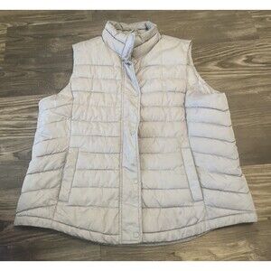 GAP Men’s Winter Industrial Standard Core Super Puffer Vest Jacket Gray Size 2XL